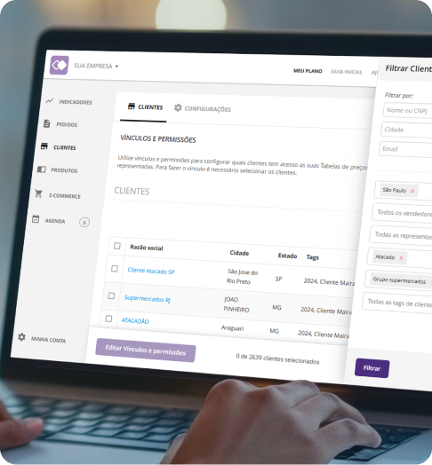 Configuração de tabelas personalizadas para clientes no Mercos