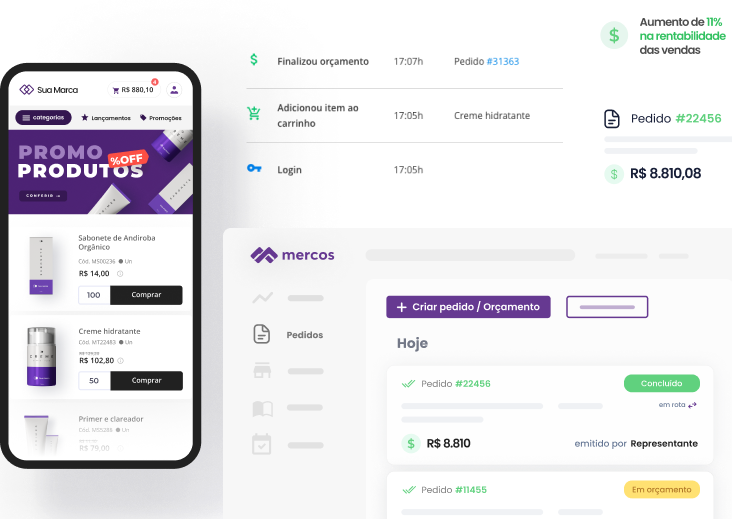 Mercos, sistema de vendas, emissão de pedidos e e-commerce B2B