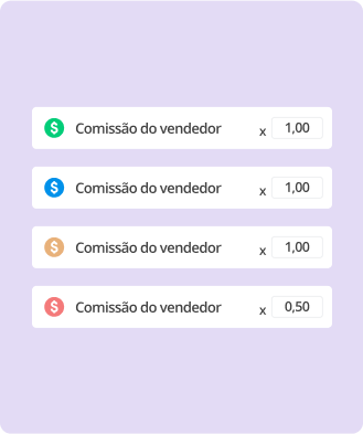 Imagem mostrando o relatório de 'Comissão por Vendedor' do Mercos, que permite que a gestão da indústria acompanhe de perto o comissionamento da equipe