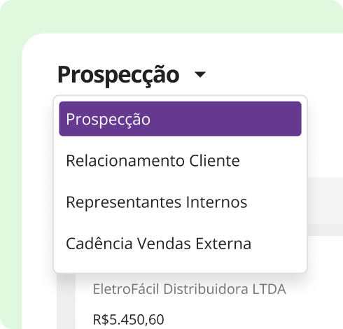 Não importa o tamanho da sua operação: o CRM Mercos atende você. Equipes internas e externas atuam em conjunto para garantir vendas otimizadas de verdade, a partir de dados confiáveis e práticos de visualizar nos mais de 25 indicadores e relatórios